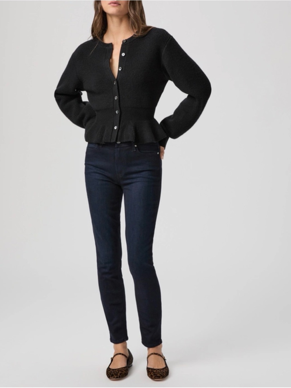PAIGE Dark Blue Hoxton Ultra Skinny Jeans - Women's Stretch Denim